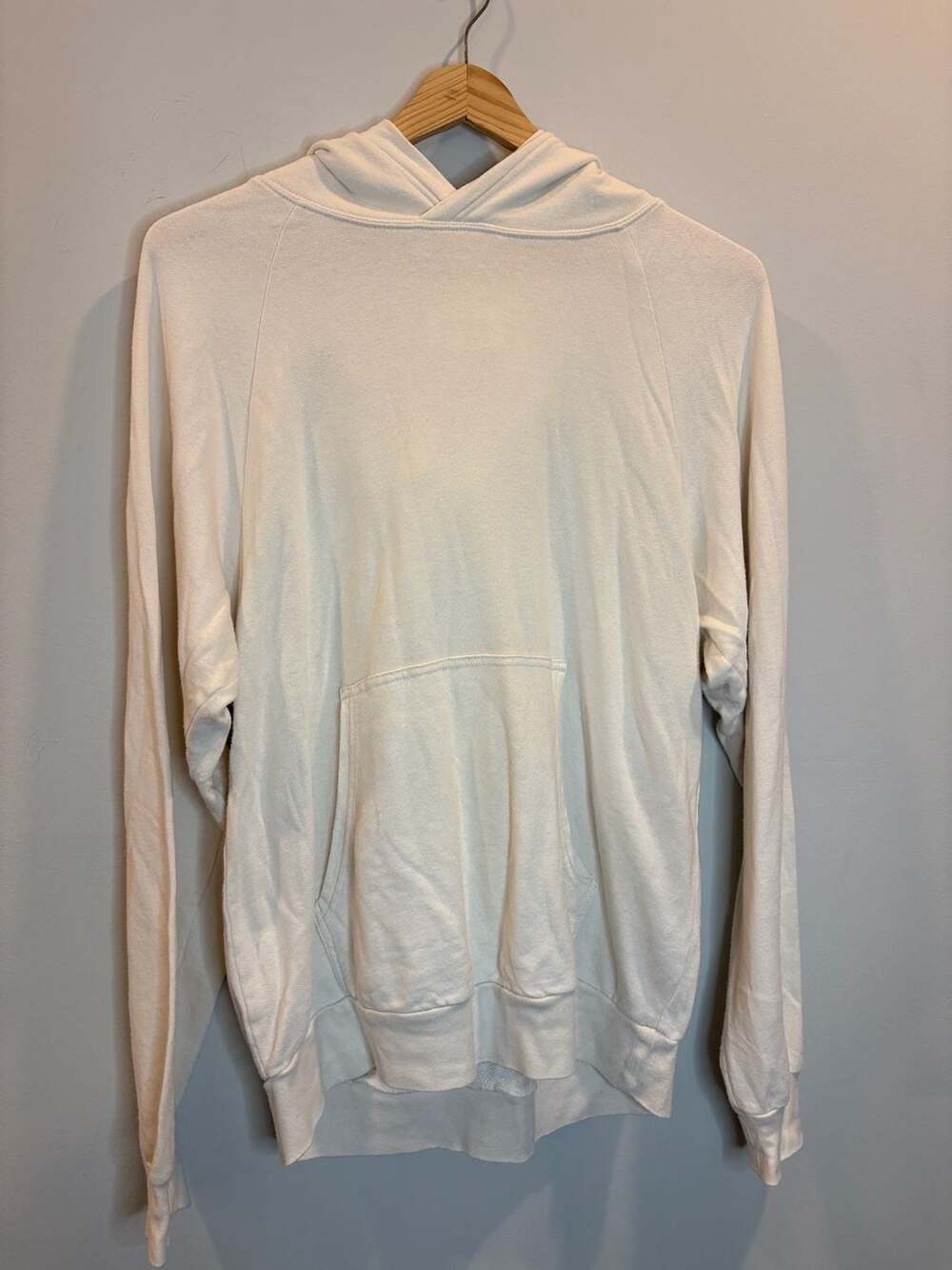 Community White Pullover Hoodie with Front Pocket